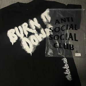 Anti Social Social Club Black tee Large